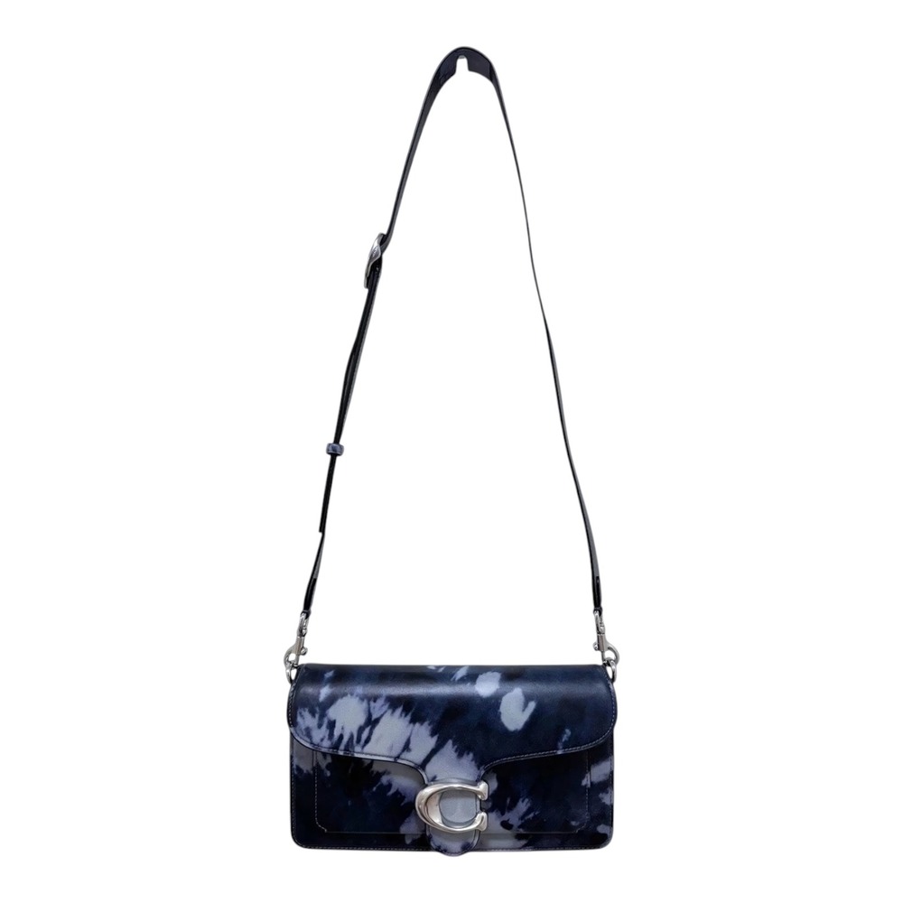 Coach Tabby Shoulder Bag 26 Tie-Dye Print Navy Leather Crossbody CU082 - Picture 7 of 9